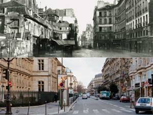 Rue Réaumur toen en nu